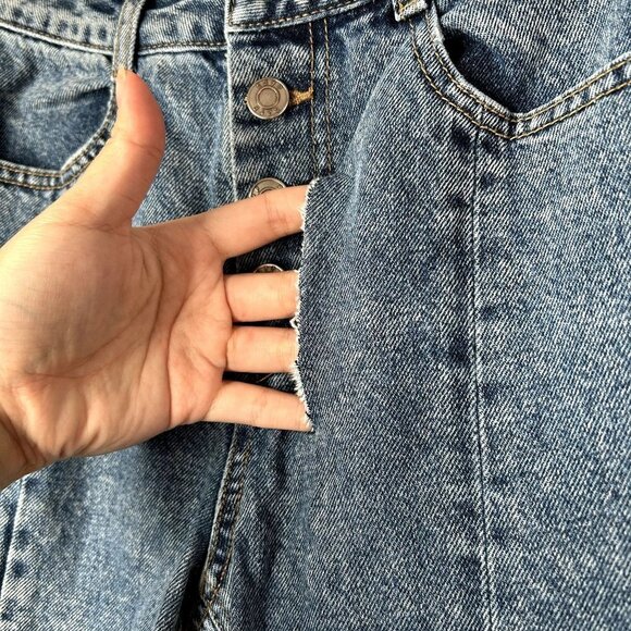 SJYP Blue Denim Rigid Washed Button Fly Jeans Women's Size X-Small XS - Picture 4 of 11